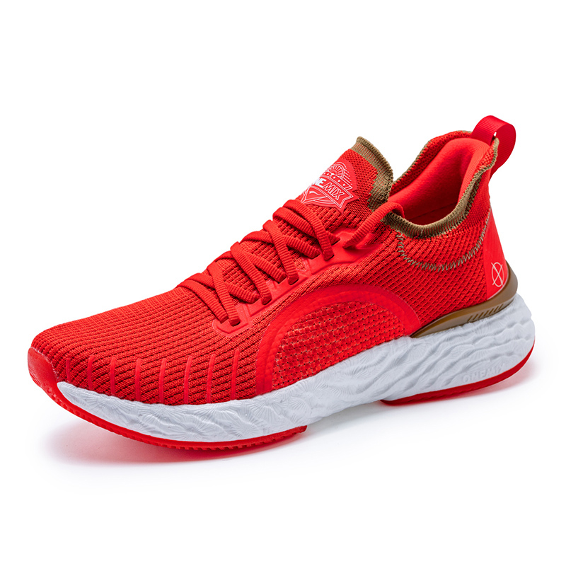 Red Hurricane Breathable Workout ONEMIX Sport Shoes for Men - Click Image to Close