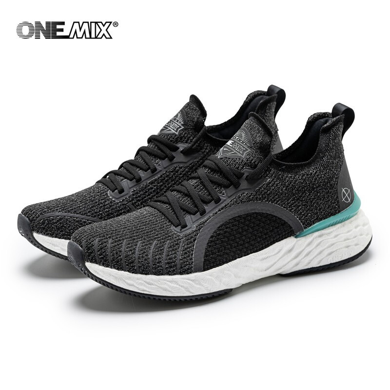 Black Hurricane Lightweight Fashion ONEMIX Walking Shoes for Men - Click Image to Close