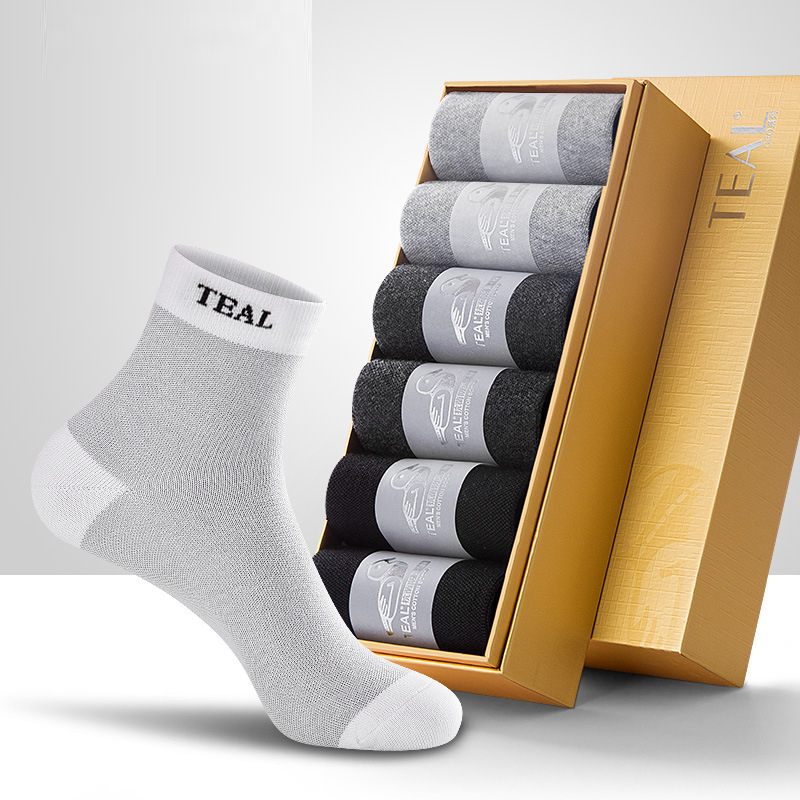 Autumn Men's Anti Smell Sweat-absorbent Cotton Sports Ankle Socks