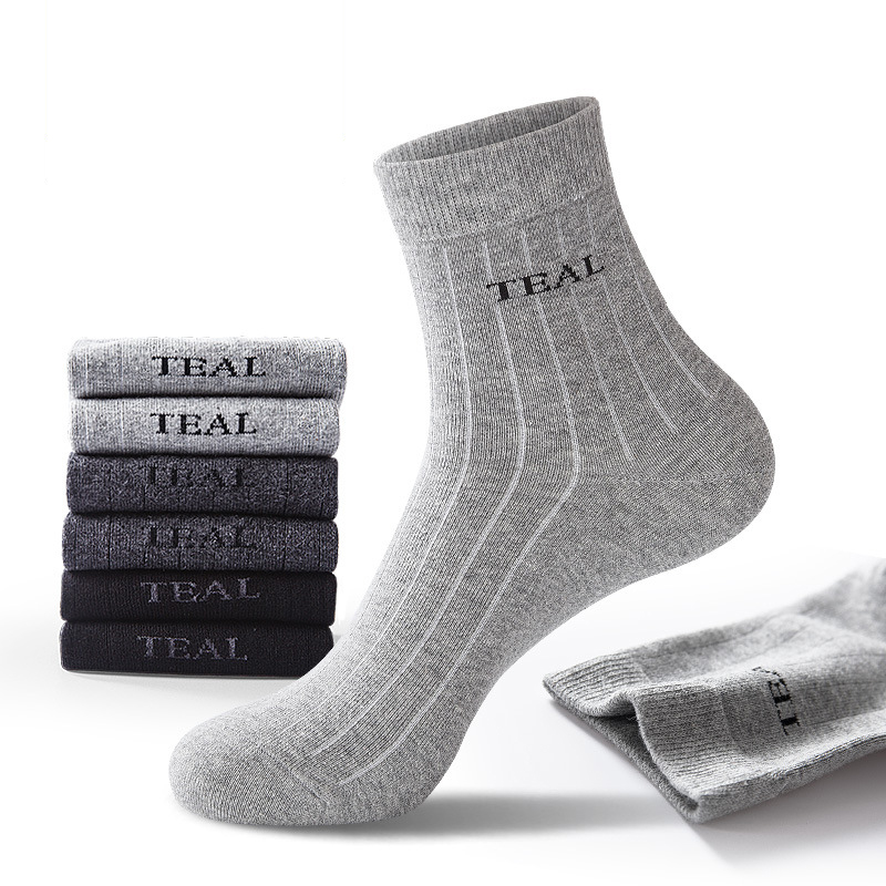 Autumn Ankle Heavy Cushion Quarter Cotton Socks for Men 6 Pack - Click Image to Close