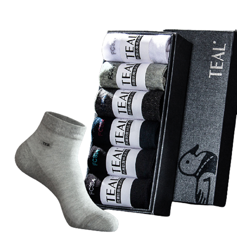Summer Wicking Comfort Cotton Mesh Ventilation Men's Socks 6-Pack