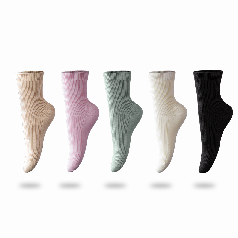 5 Pairs Womens Cotton Socks Many Colors Winter Warm Cozy Gifts