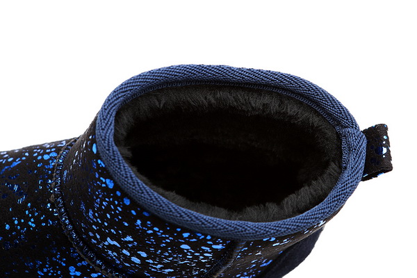 Shining Blue/Black Women's Winter Warm Snow Short Boots