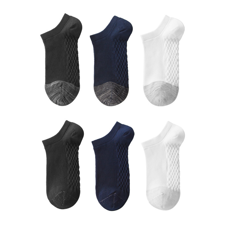Low Cut Cushioned Athletic Sports Cotton No Show Socks 6 Pack Men's